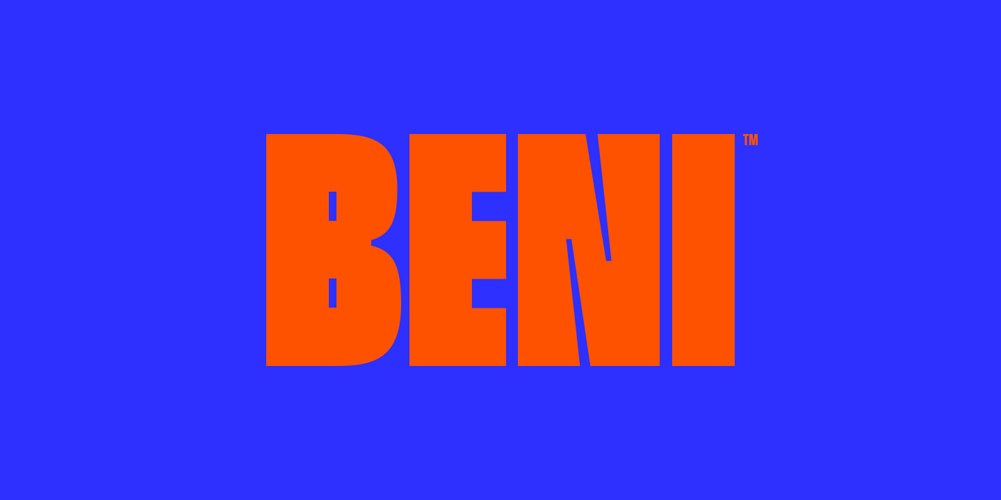 Ejemplo de fuente Beni Bold